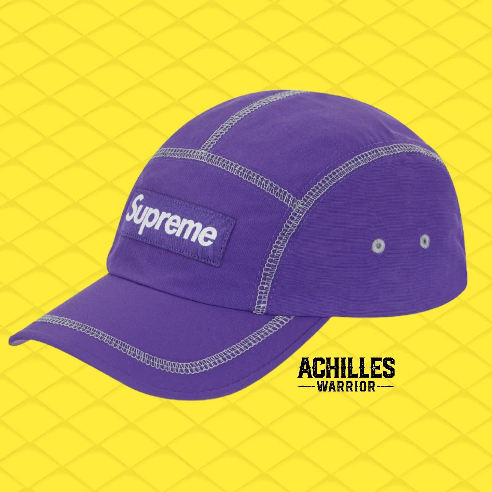 CASQUETTE DE CAMP SUPREME REFLECTIVE STITCH   BOUSSOLE ÉTANCHE VIOLETTE SS23 NEUVE ÉPUISÉE