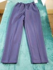 VINTAGE Michel Laurence Pants Sz 14 Blue Elastic Waist Ladies Made in USA NWT