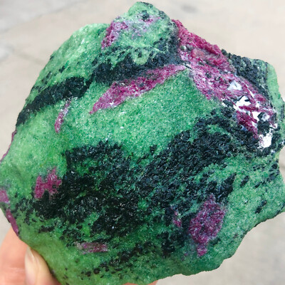 675g Natural green Ruby zoisite (anylite) crystal Chakra Healing Energy E168