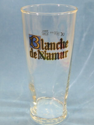 BEER Drink GLASS ~ Brasserie du Bocq Blanche de Namur Wit ~ Sahm .25l ~ BELGIUM