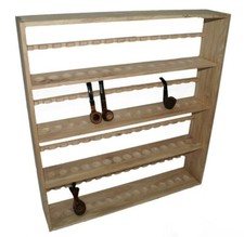 Portapipe in legno naturale 60 posti rastrelliera da parete collezione pipa 