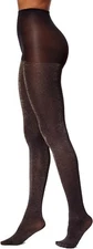 Hue Women's Control-Top Glitter Tights, Silver, Size M-L