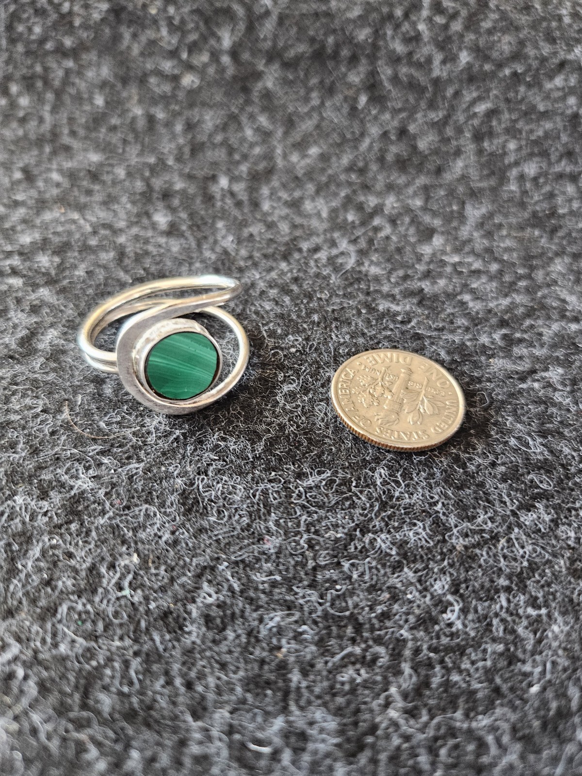 Beautiful Solid Sterling Silver Ring With Round G… - image 2