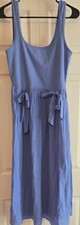 Msrp $69 Nwt Aerie Blue at the barre Dress Sz M Summer Sleeveless Bows Casual