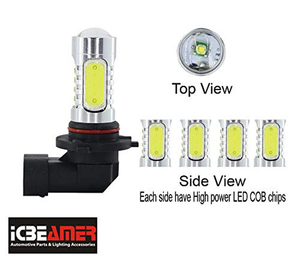 x2 9005 HB3 Samsung LED 57 SMD White 6000K High Beam Replacement Light Bulb V531 - Image 3 of 4