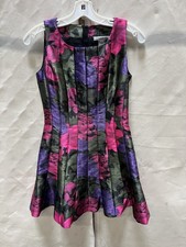 Oscar de la Renta Floral Print Knee Length Dress Size 2 With Tags