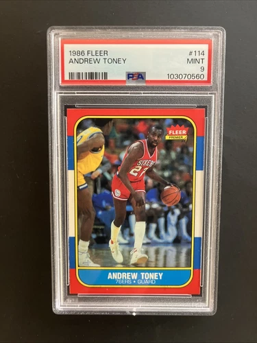 1986 Fleer Basketball #114 Andrew Toney PSA 9 MINT Philadelphia 76ers