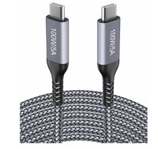 100W USB C to USB C Cable 10FT - Fast Charging Type C Cord Nylon Braided