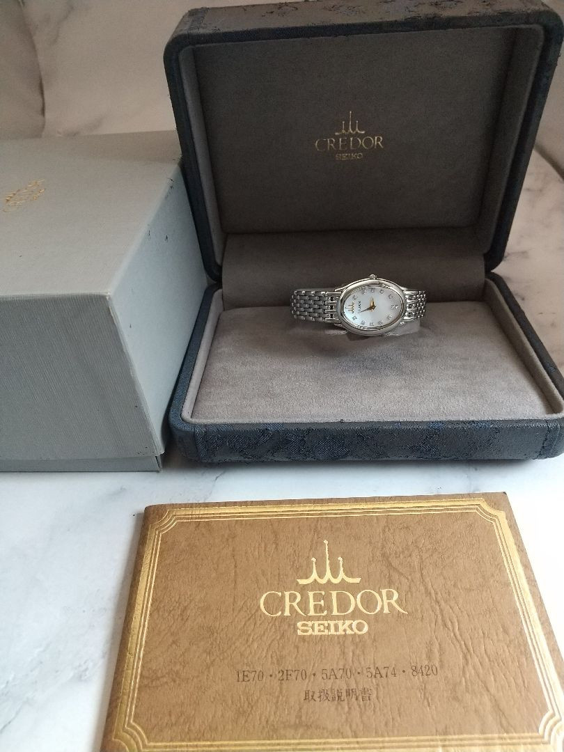 Seiko Credor Gste927 Analog Quartz Women Signo 12P Diamond Seiko Credor Gste927 Analog Quartz Women Signo 12P Diamond