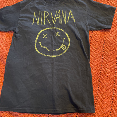 Nirvana World Tour Band T-Shirt Men's Size Medium Black