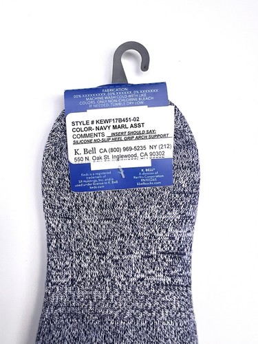 Keds Womens No Show Liner Socks Shoe Navy 2 Pair Size 4-10 - Picture 4 of 4
