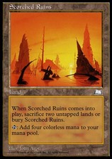 Scorched Ruins - Light Play MTG Weatherlight