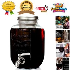 Airtight 4L Cold Brew & Iced Coffee Jug with Adjustable Spout - Perfect for Home