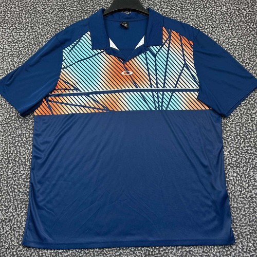 Oakley Golf Poloshirt Herren XXL Blau Performance Kurzarm Kragen 2XL - Bild 1 von 8