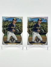 (x2) Kevin Ereu 2023 Bowman Chrome 1st Mojo Refractor 2-Card Lot #BCP-229