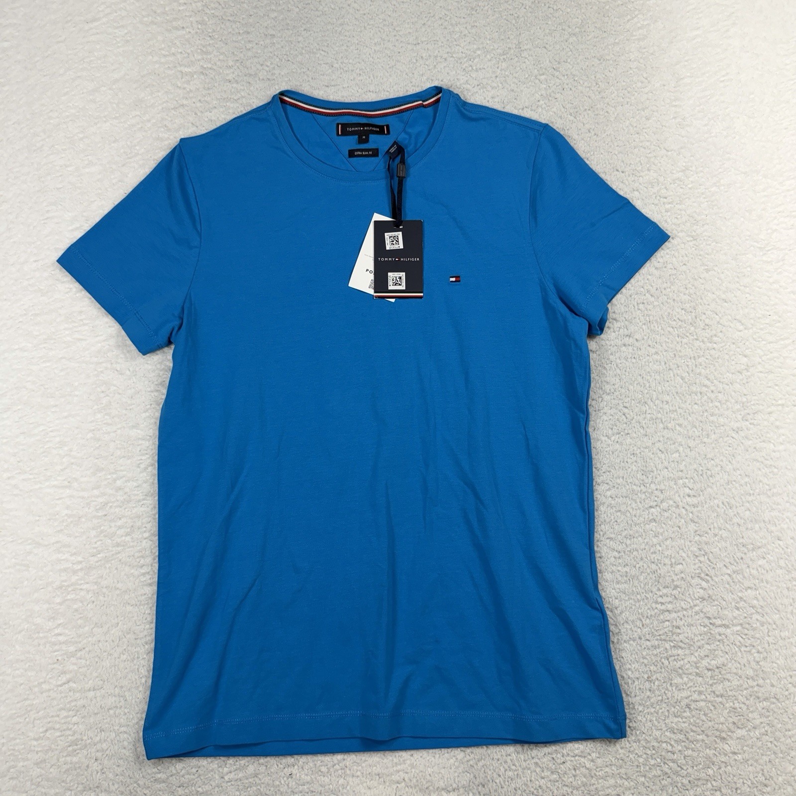 Tommy Hilfiger Short-Sleeve T Shirt Extra Slim Fit Size Medium Blue NWT Mens