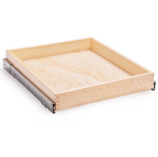 28  W x 21  D x 3  H Soft Close Slide Out Wood Drawer Organizer for Kitchen