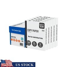 Copy Paper, 8.5" x 11", 92 Bright, 20 lb., White, 5 Ream Case 2,500 Sheets 