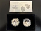 2023 Morgan & Peace Dollar Silver "Reverse Proof" 2 Coin Set With Box And COA