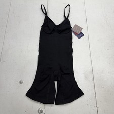 Sensil Shapewear Bodysuit Womens M/L Black Adjustable Strap Seamless Slimming