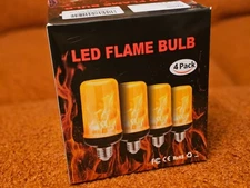 LED Flickering Flame Bulbs 4 Pack E26 Standard Light Bulb