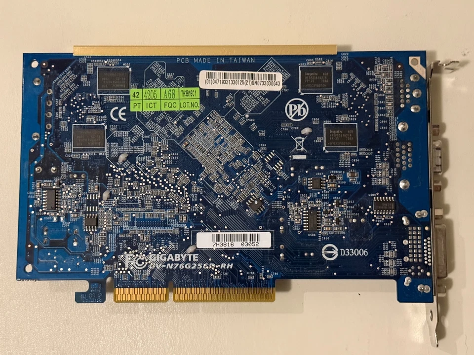Gigabyte GV-N76G256D-RH GeForce 7600 GS 256MB AGP VGA Card PASSIVE HEATSINK - Image 2 of 4