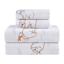 Flannel Sheets Twin Size Rich Cotton -High GSM Flannel Bed Sheet Deep Pockets -