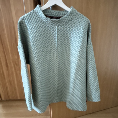 S'QUESTO Damen Strickpullover Grau Langarm Rundhals Gr. L Normalgröße