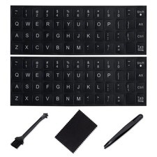 2 Pcs English Keyboard Stickers Universal Replacement Keyboard Letter Stickers