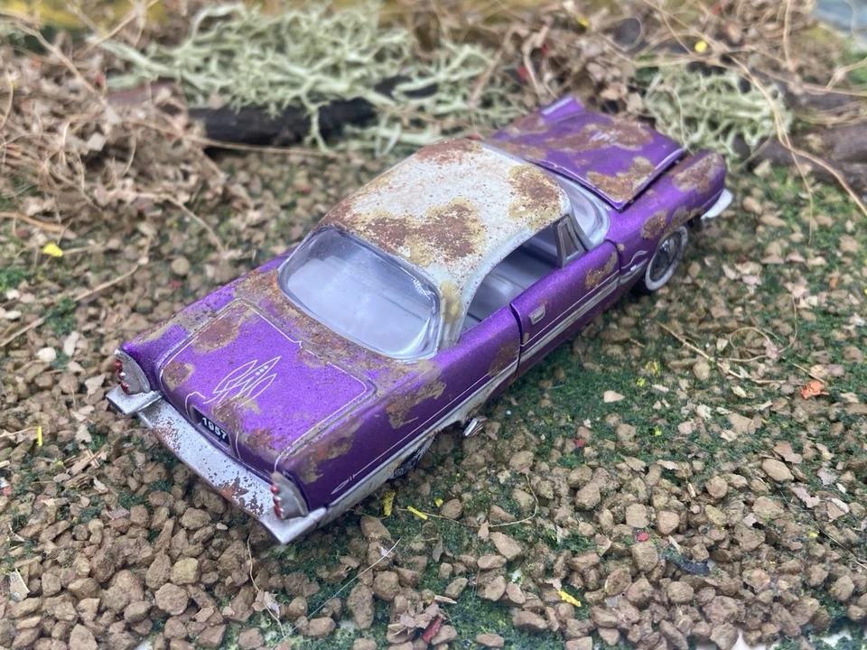 1957 DeSoto Weathered Distressed Barn Find Rusty 1/64 Diecast Custom Car M2 - Image 3 of 4