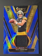 2025 Panini Select - Rookie Swatches Will Howard #RSW-WHD Blue Prizm (MEM, RC)