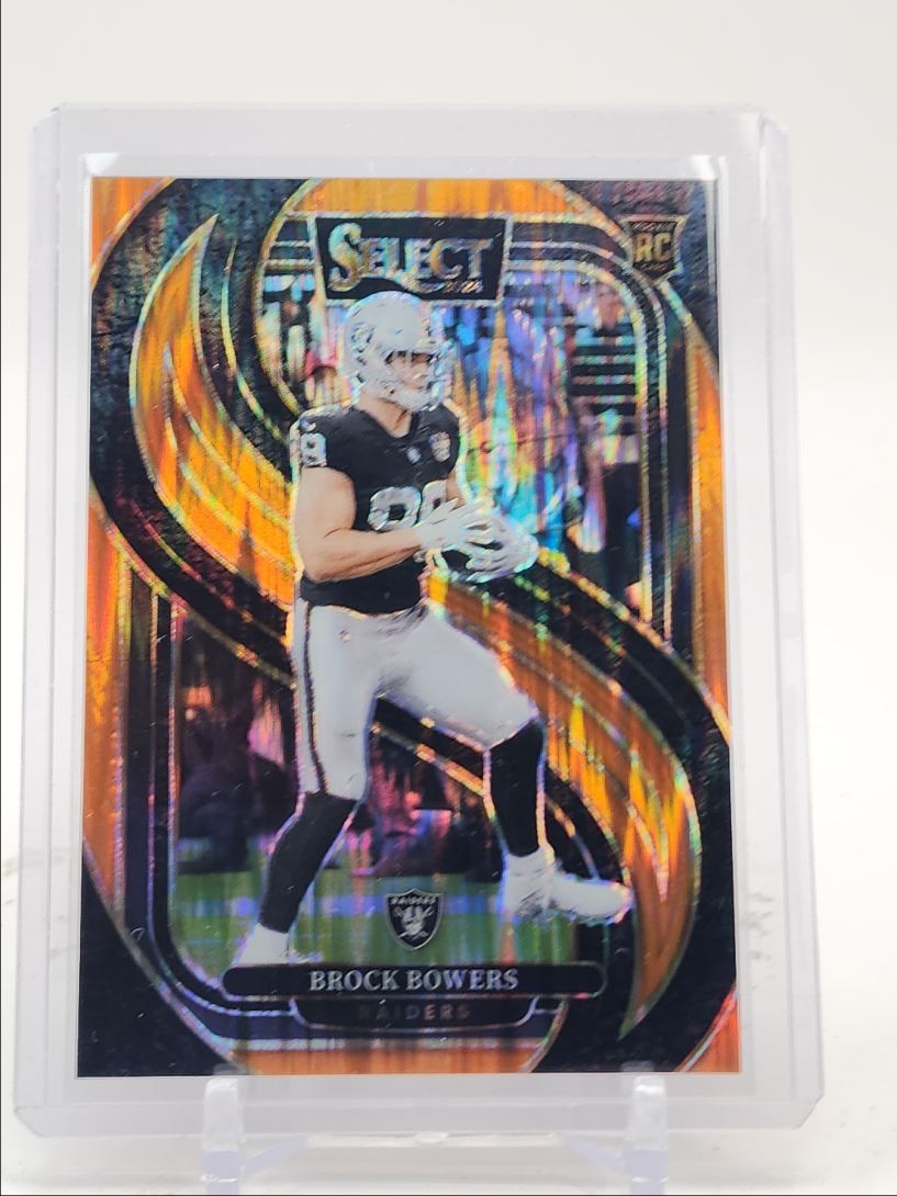 BROCK BOWERS 2024 SELECT PREMIER LEVEL ROOKIE ORANGE SHOCK RC /399 Q0271