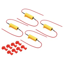 50W 6 Ohm Aluminum Shell Resistor Housing Resistor Wirewound Resistors 4pcs