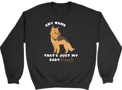 Personalisiertes German Shephard Baby Dawg Sweatshirt Herren Damen Pullover