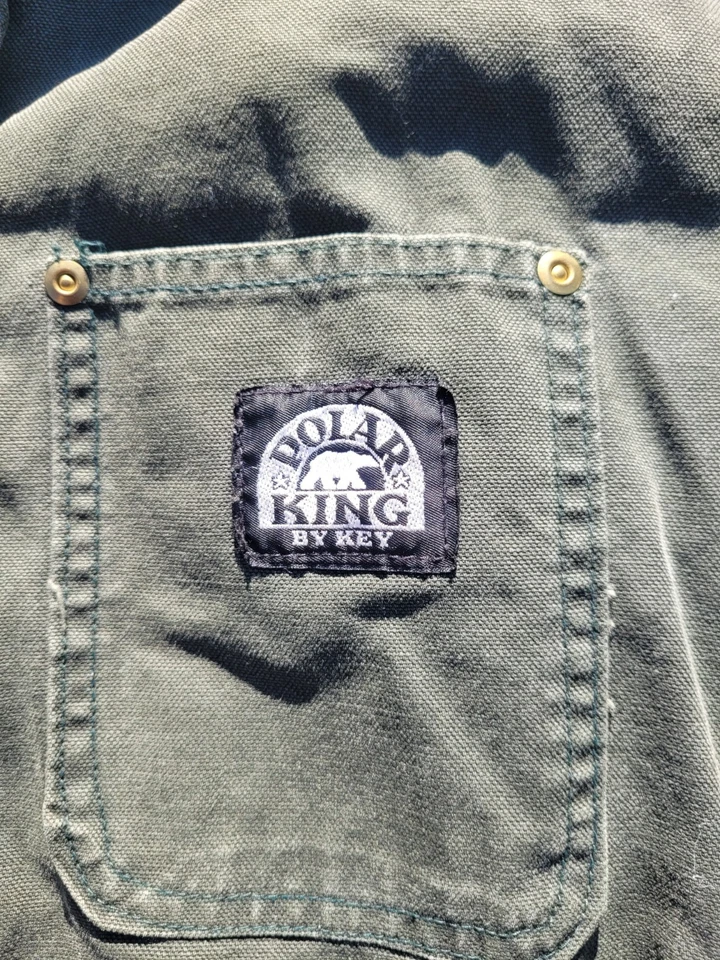 Chaqueta Polar King Para Hombre Manta Franela Forrada Verde Cremallera Tareas de Granero NOS EE. UU. 40R Foto 2 de 4