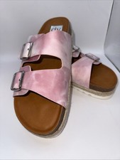 NEW Dolce Vita Women  s Tie Dye Pink Mauve Platform Sandals 10 NO BOX