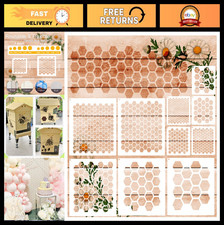 10 Pcs Honeycomb Stencils Set - Hexagon Templates for DIY Crafts, Painting  Dec