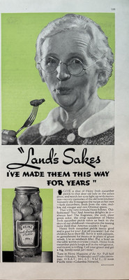1932 Heinz Cucumber Pickle Lands Sakes Delights Americas Fresh VTG Print Ad