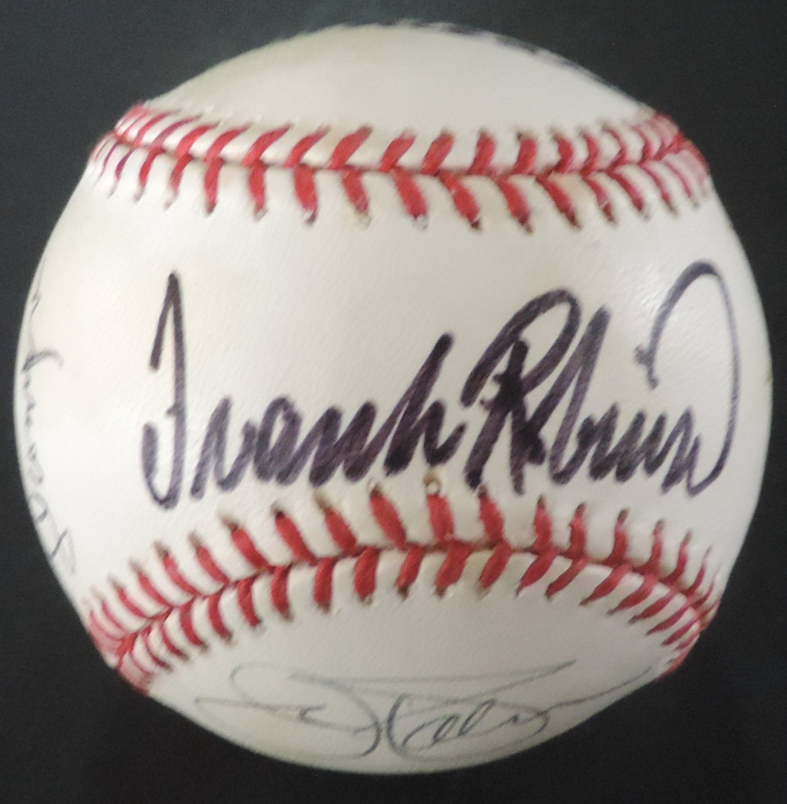 BALTIMORE ORIOLES BROOKS & FRANK ROBINSON PALMER WEAVER THOMPSON SIGNED BASEBALL 