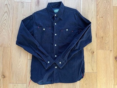 Sugar Cane Polka Dot Corduroy Shirt Size: S Long Sleeve VG cond ship From JAPAN