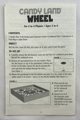 2002 Candy Land Wheel Game by Milton Bradley Complete in Great