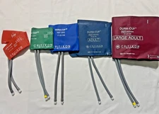Set Of 5 Critikon Dura-Cuf Blood Pressure Cuffs 2200, 2201, 2202, 2203, 2204
