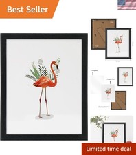 Sleek 8x11 Black Picture Frame - Safe Plexiglass Cover for Display  Creativity