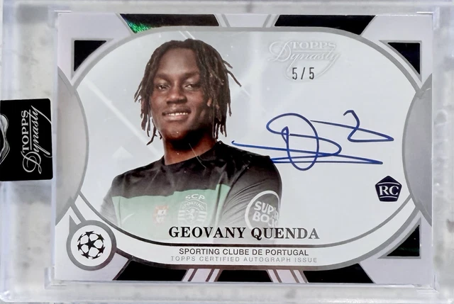 Geovany Quenda 5/5 Black Rookie Auto 2024-2025 Topps Dynasty UEFA Soccer Card