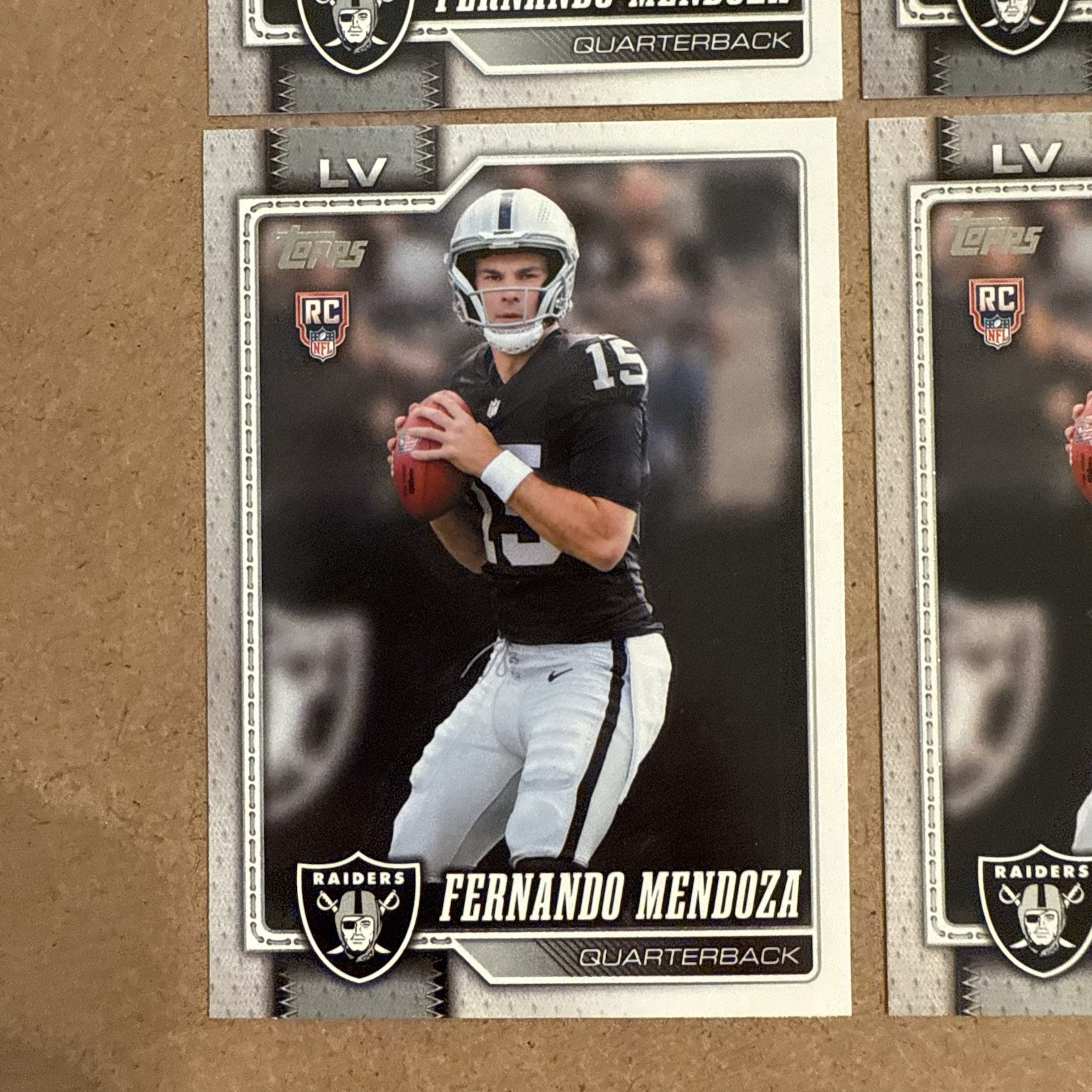 2025 Topps Fernando Mendoza Las Vegas Raiders Rookie #301 LOT 4 Cards ...