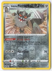 Galarian Perrserker 128/202 Reverse Holo Rare Sword & Shield Base Set