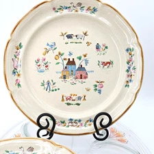 International Tableworks Heartland Village Dinner Plates Set Of 4 11" Farm