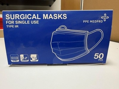 50 x Einweg Gesichtsmasken 3-lagig Zahn OP Maske Abdeckung UK