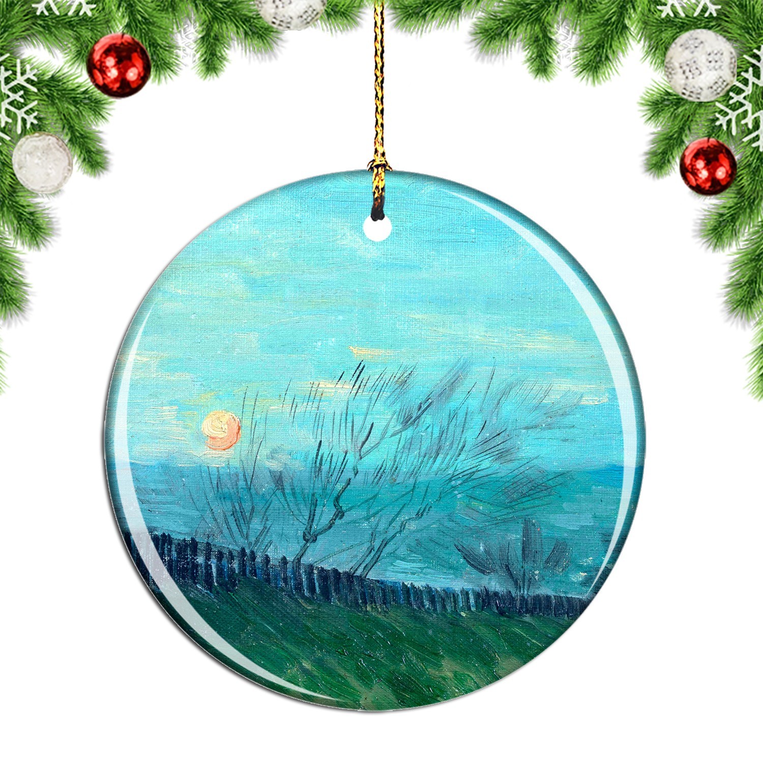 Van Gogh Sunset At Montmartre Painting Christmas ornament city travel souvenir