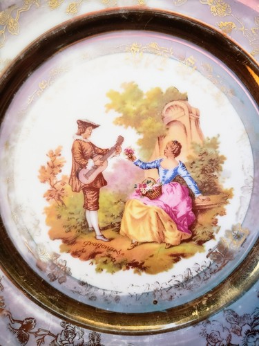 Rosenthal Selb Germany 8" 'Maria' Plate Victorian Scene - Picture 4 of 7